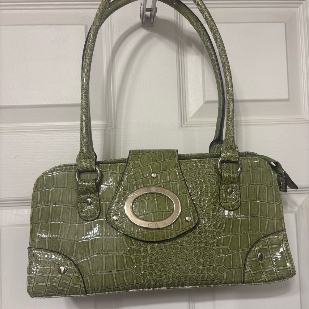 Payless Green Shoulder Bag with Textured Finish!